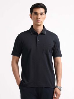 Arrow - Blue Solid Regular Fit Polo T-Shirt