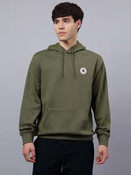 Converse - Olive Solid Relaxed Fit Hoodie