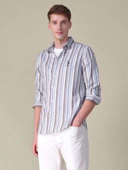 U.S. Polo Assn. Denim Co. - Grey Stripes Regular Fit Shirt