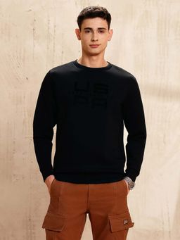 U.S. Polo Assn. Denim Co. - Black Printed Regular Fit Sweatshirt
