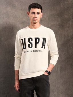 U.S. Polo Assn. Denim Co. - White Printed Regular Fit Sweatshirt