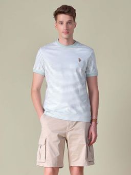 U.S. Polo Assn. Denim Co. - Grey Stripes Slim Fit T-Shirt