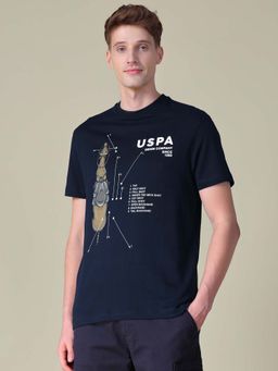 U.S. Polo Assn. Denim Co. - Blue Printed Relaxed Fit T-Shirt