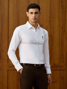 U.S. POLO ASSN. - White Stripes Tailored Fit Shirt