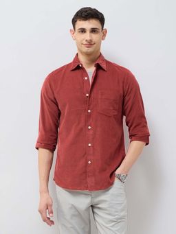 U.S. POLO ASSN. - Rust Solid Tailored Fit Shirt