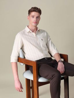 U.S. POLO ASSN. - Yellow Stripes Tailored Fit Shirt