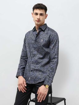 U.S. POLO ASSN. - Blue Floral Tailored Fit Shirt
