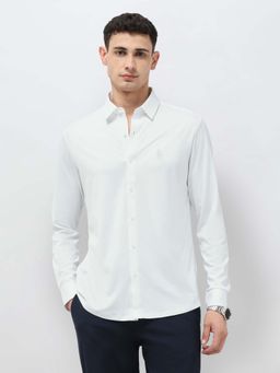 U.S. POLO ASSN. - White Solid Tailored Fit Shirt