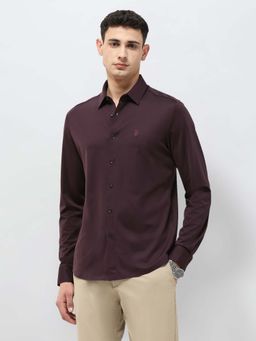 U.S. POLO ASSN. - Wine Solid TailoWine Fit Shirt