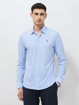 U.S. POLO ASSN. - Blue Stripes Tailored Fit Shirt