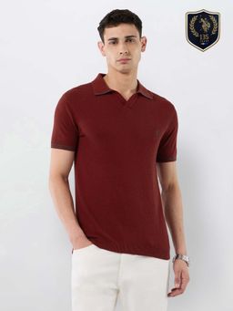 U.S. POLO ASSN. - Rust Solid Slim Fit Polo T-Shirt