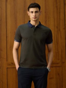 U.S. POLO ASSN. - Green Solid Regular Fit Polo T-Shirt