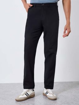 Styli - Men Black Tapered Fit Tailored Trouser