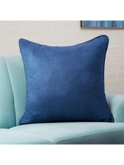 HomeTown - Nora Shades Suede Reversible Solid Cushion Cover 60 x 60 Cm in Navy Colour