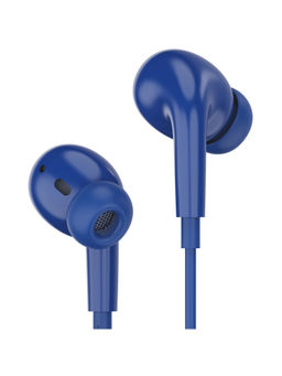 Ambrane - Wired Earphones With In-Line Mic, 3.5Mm Jack (Stringz 74, Blue)