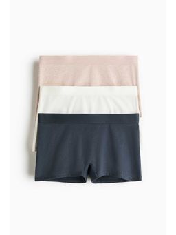 H&M - Women Beige 3-Pack Cotton Boxer Briefs
