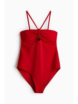H&M - Women Red Padded-Cup Swimsuit
