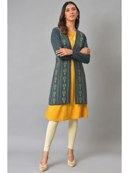 W - Blue Printed Women's Cardigan