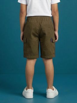 KiddoPanti - Boys Cotton Twill Woven Cargo Shorts With 2 Side Cargo Flap Pocket