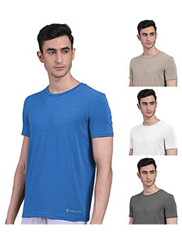 FREECULTR - Mens Bamboo Undershirt Anti Microbial Lounge Wear T-shirt (Pack of 4)