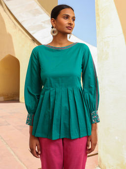 Okhai - Gumbad Hand Embroidered Pure Cotton Top
