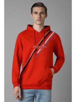 Louis Philippe - Men Casual Red Hoodie