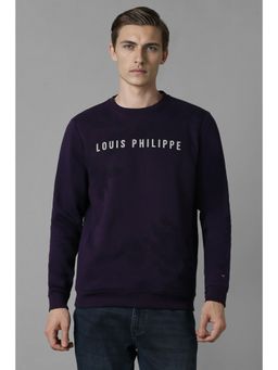 Louis Philippe - Men Casual Purple Sweatshirt