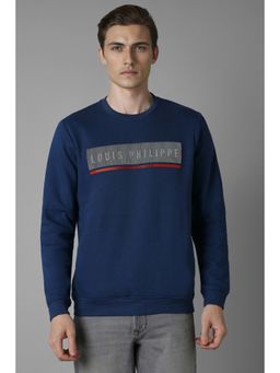 Louis Philippe - Men Casual Blue Sweatshirt