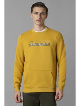 Louis Philippe - Men Casual Mustard Sweatshirt