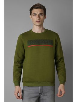 Louis Philippe - Men Casual Olive Sweatshirt