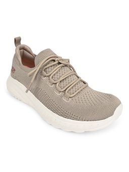 SKECHERS - Womens Bobs Squad Chaos Taupe Casual Lace Up Shoe