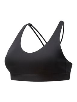 New Balance - Black Solid/Plain Regular Sports Bra