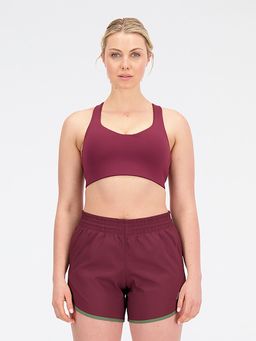 New Balance - Burgundy Solid/Plain Regular Sports Bra