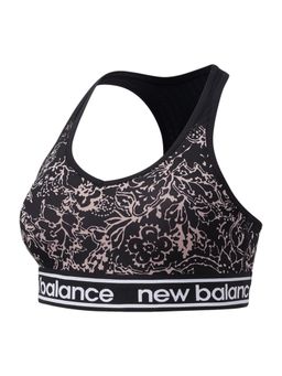 New Balance - Black Printed Regular Sports Bra