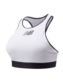 New Balance - White Solid/Plain Regular Sports Bra