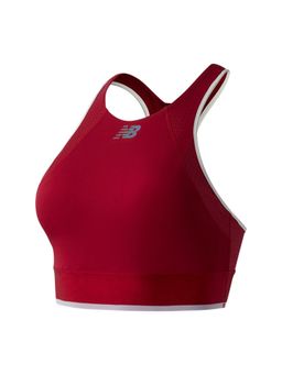 New Balance - Red Solid/Plain Regular Sports Bra
