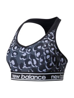 New Balance - Black Printed Regular Sports Bra