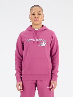 New Balance - Pink Typography Hooded Hoodie