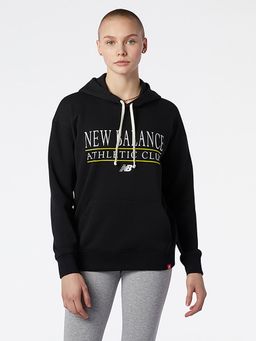 New Balance - Black Typography Hooded Hoodie