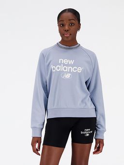 New Balance - Blue Typography Round Neck Sweatshirt
