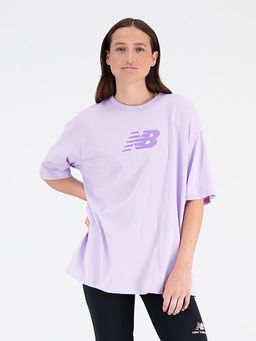 New Balance - Purple Solid/Plain Round Neck T-Shirt