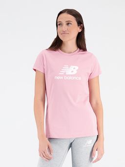 New Balance - Pink Solid Round Neck T-Shirt