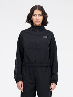 New Balance - Black Solid/Plain Round Neck Sweatshirt