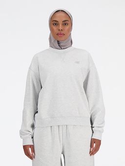 New Balance - Grey Solid/Plain Round Neck Sweatshirt