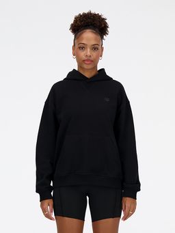 New Balance - Black Solid/Plain Hooded Hoodie