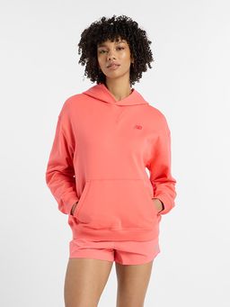 New Balance - Red Solid/Plain Hooded Hoodie