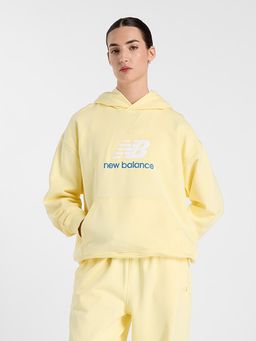 New Balance - Yellow Typography Hooded Hoodie