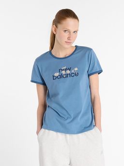 New Balance - Navy Blue Typography Round Neck T-Shirt