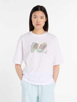 New Balance - White Printed Round Neck T-Shirt