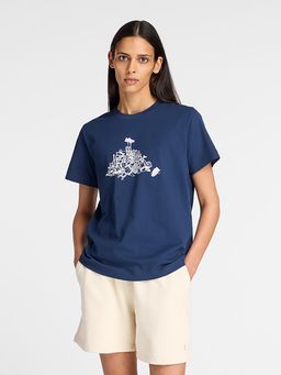 New Balance - Navy Blue Printed Round Neck T-Shirt